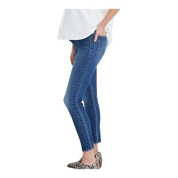 Madewell Over The Belly Skinny Crop Jeans Dewey Wash Tencel Edition Women's 26 - Picture 3 of 10